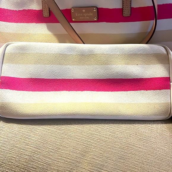 Kate Spade Bondi Road Harmony,Pink and Cream striped tote bag - Picture 6 of 6